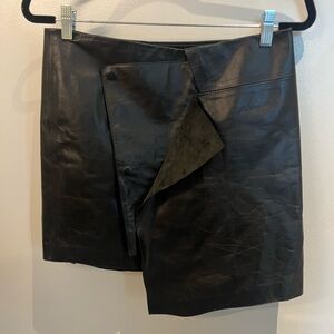 Helmut Lang leather mini skirt